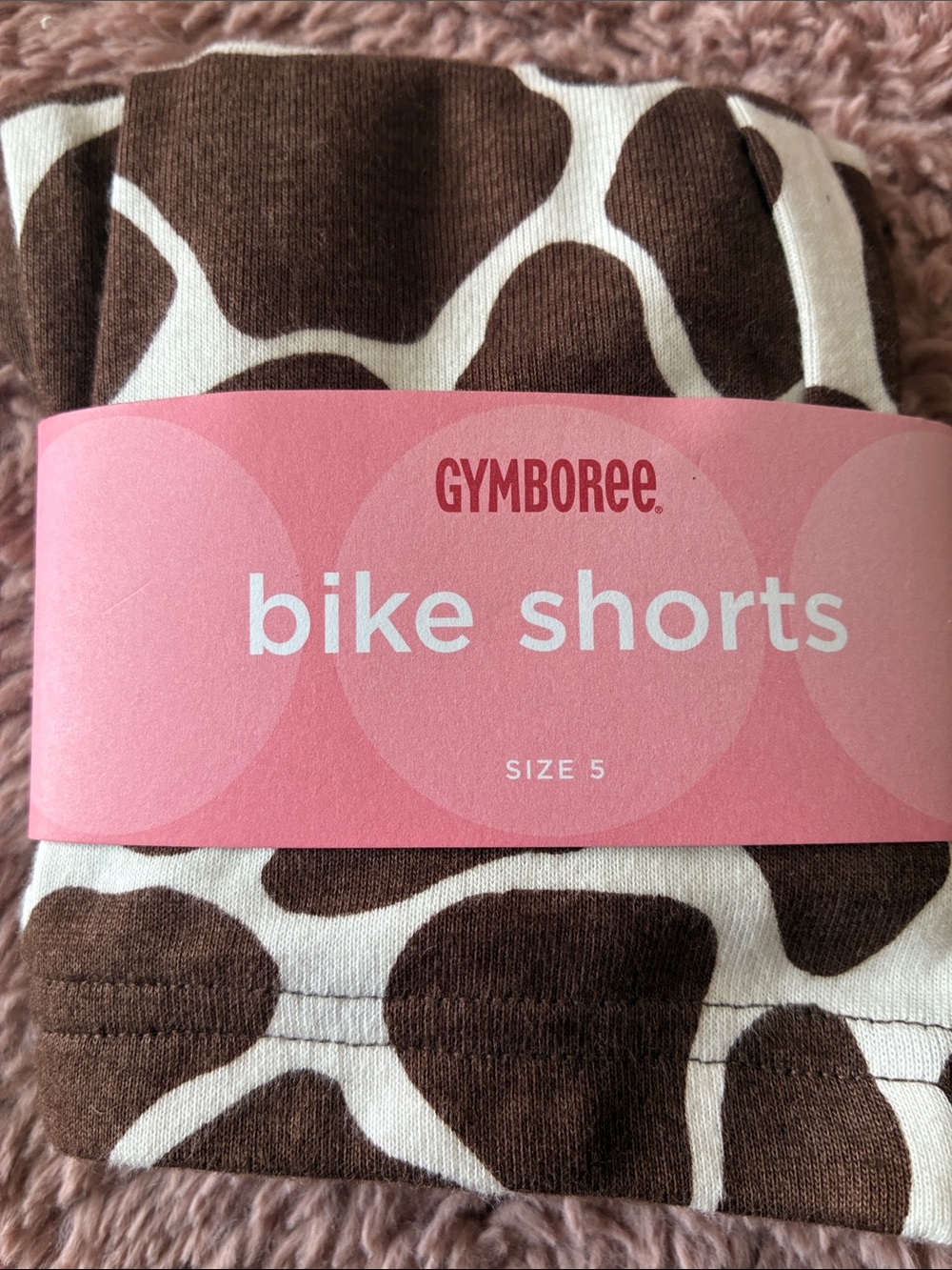 Gymboree Glamour Safari 2010 brand new Brown & White Giraffe-Print Bike Shorts